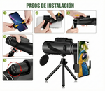 Telescopio Monocular para móvil 80x100 color Negro