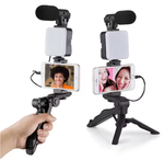 Set grabación móvil 3 en 1 (trípode + micro + luz)